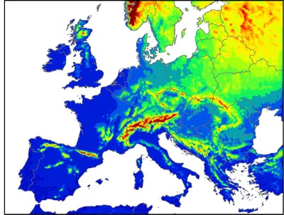 Vereisungskarte für Europa